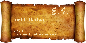 Engli Ibolya névjegykártya